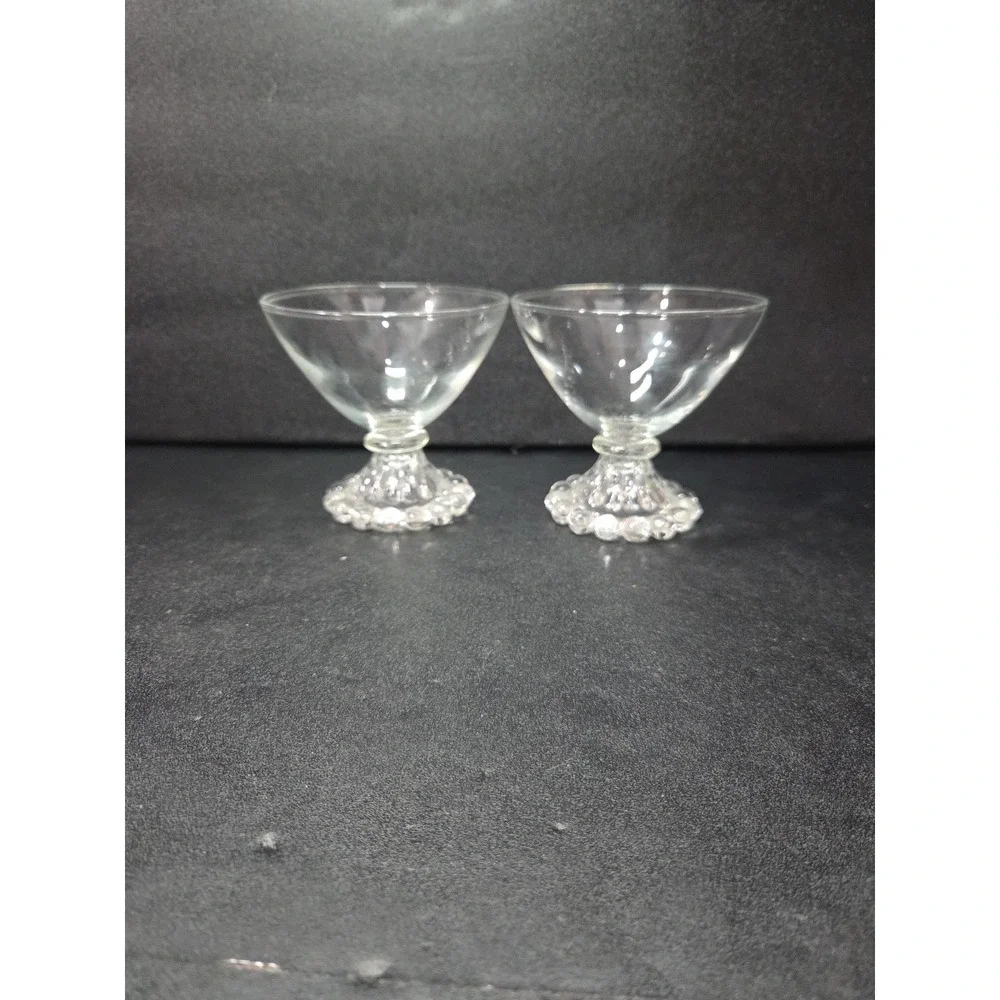 Anchor Hocking Berwick Boopie Champagne Glasses, Set of 2, Clear Sherbet Glasses